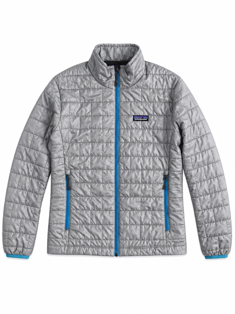 Patagonia Nano Puff Quilted Puffer Jacket Insulated Packable Coat Silver Gray S